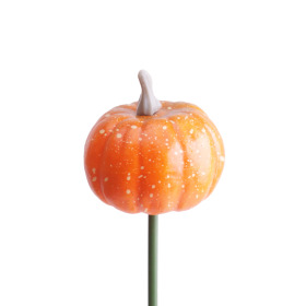 Pumpkin 6cm on 50cm plastic stick orange