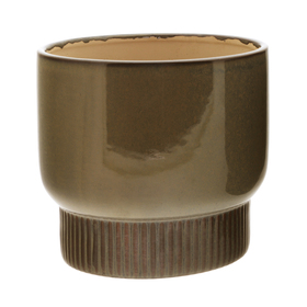 Stoneware pot Milo Ø10,2xH10cm ES9 brown