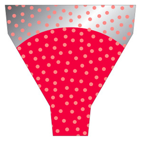 Capuchón Polka Dots 21x17x5in red