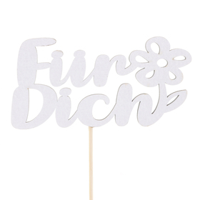 Für Dich 12x6cm auf 50cm Stick FSC* weis