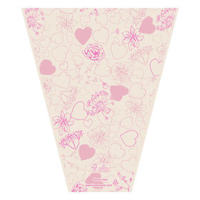Sleeve Floral Love 40x30x12cm FSC* pink