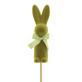 Rabbit Louis 11cm on 10cm stick green