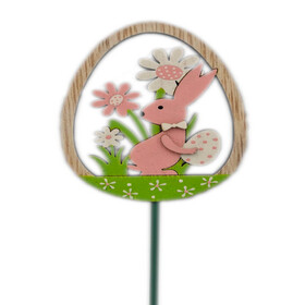 Bunny Atwell 8cm on 50cm stick pink