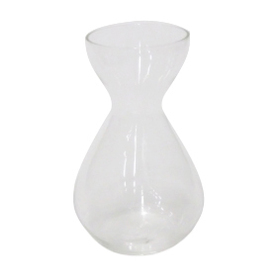 Glass vase Hyacinth 7/9.5xH14.5cm transparent