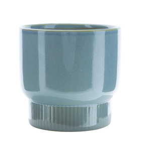 Stoneware pot Milo Ø13xH12,5cm ES12 blauw