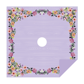 Garden Blossoms 24x24in lavander con hueco