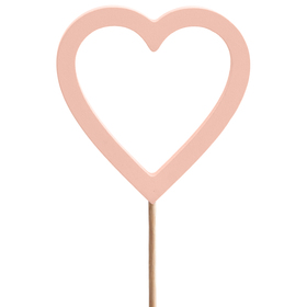 Heart Nayeli 7cm on 20cm stick FSC* pink