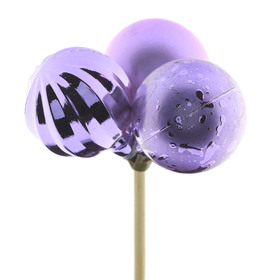 Christmas Balls Trio Mixed 4cm on 50cm stick milka