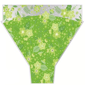 Sleeve Finleys Flowers 50x54x15cm green