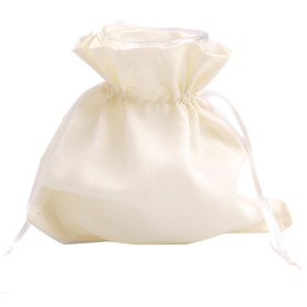 Cotton bag with cord 20x20cm white