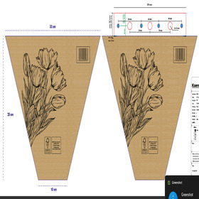 Sleeve Spring Bouquet 33x33x10cm FSC* + Terra