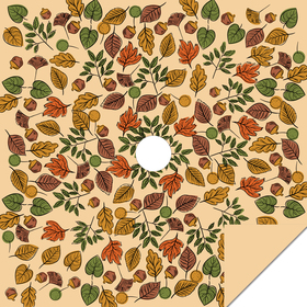 Autumn Harvest 24x24in cream with hole