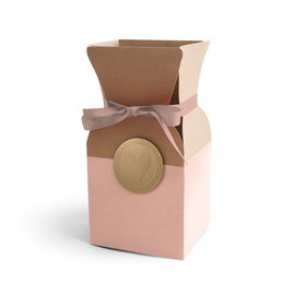 Bouquetbox Sealed With Love 5x5x10in rosado -Solo pre pedido