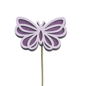 Butterfly Mischa 3in on 20in stick purple