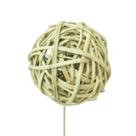 Kambu Ball 12cm on 50cm stick natural