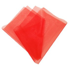 Organza 20x28in red with 3in hole
