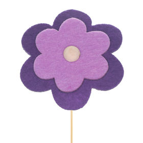 Blume Felice 8cm auf 50cm Stick lila