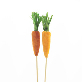 Carrots Willy 12cm on 50cm stick assorted x2 orange