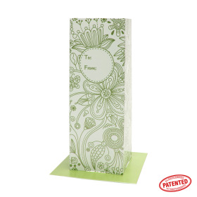 Card Vase NL Daily Flower 8.5x8.5x24cm green