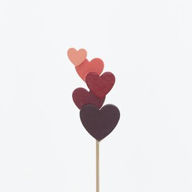 Hearts Sweety 7cm on 10cm stick FSC* red