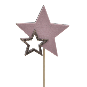Stern Avila 8,5cm auf 50cm Stick FSC* rosa
