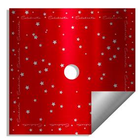 Celebrate 24x24in red with hole