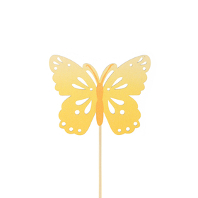 Schmetterling Zazou 4cm auf 10cm stick FSC* gelb