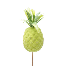 Pineapple Cocktail 3in en palo 20in verde