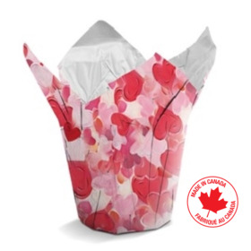 Design Cover-Up© White Kraft Faded Hearts 4"