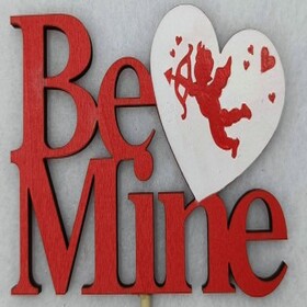 Be Mine Cupid 8.5x5cm on 50cm stick