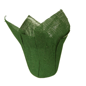 Woven Pot Cover 4in dark green