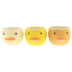 Ceramic pot little chicken ES9 assorted x3
