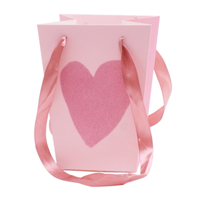 Carrybag Velvet Love 15/15x11/11x20cm FSC* pink
