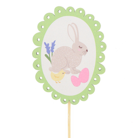 Rabbit Fiene 9cm on 50cm stick FSC* green