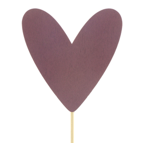 Hart Liv 8cm op 50cm stok FSC* aubergine