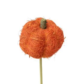 Fibra Pumpkin 6cm on 50cm stick orange