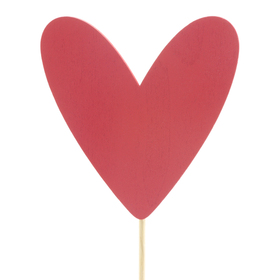 Hart Liv 8cm op 50cm stok FSC* rood