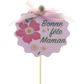 Bonne Fête Maman 8cm on 50cm stick FSC*