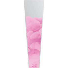 Single Rose Cloudy 20x6x3in pink
