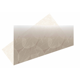 Pre-folded sheet Skeleton Leaves 75x75cm taupe