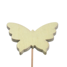 Baby Schmetterling 4,5cm auf 10cm Stick FSC* grün