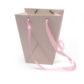 Carton bag Kimono 17.5/13x11/11x20cm gray/pink