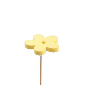 Flower Eva 7cm on 50cm stick yellow