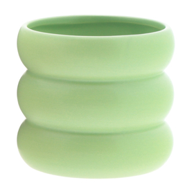 Ceramic pot Bubbly 5in green