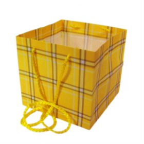 Carrybag Plaid 16x16x16cm yellow