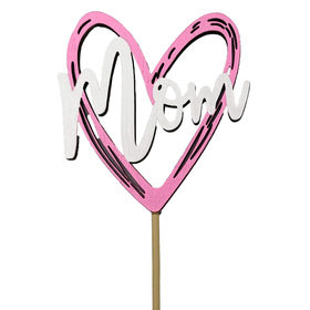 Corazon de Mama 3.5in en 20in palo