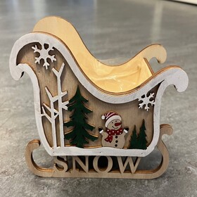 MDF Sleigh FSC*, 18.5x7.5xH13cm