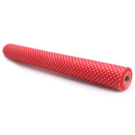 Roll Nonwoven Dots 60cm x 25m red