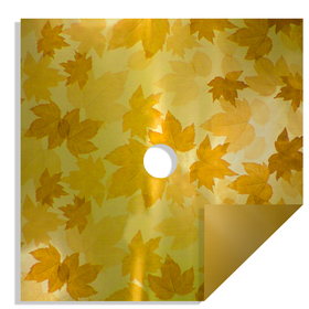Ruana Fall Leaves 24x24in yellow H3