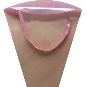 Flowerbag Kraft 45x45x14cm pink